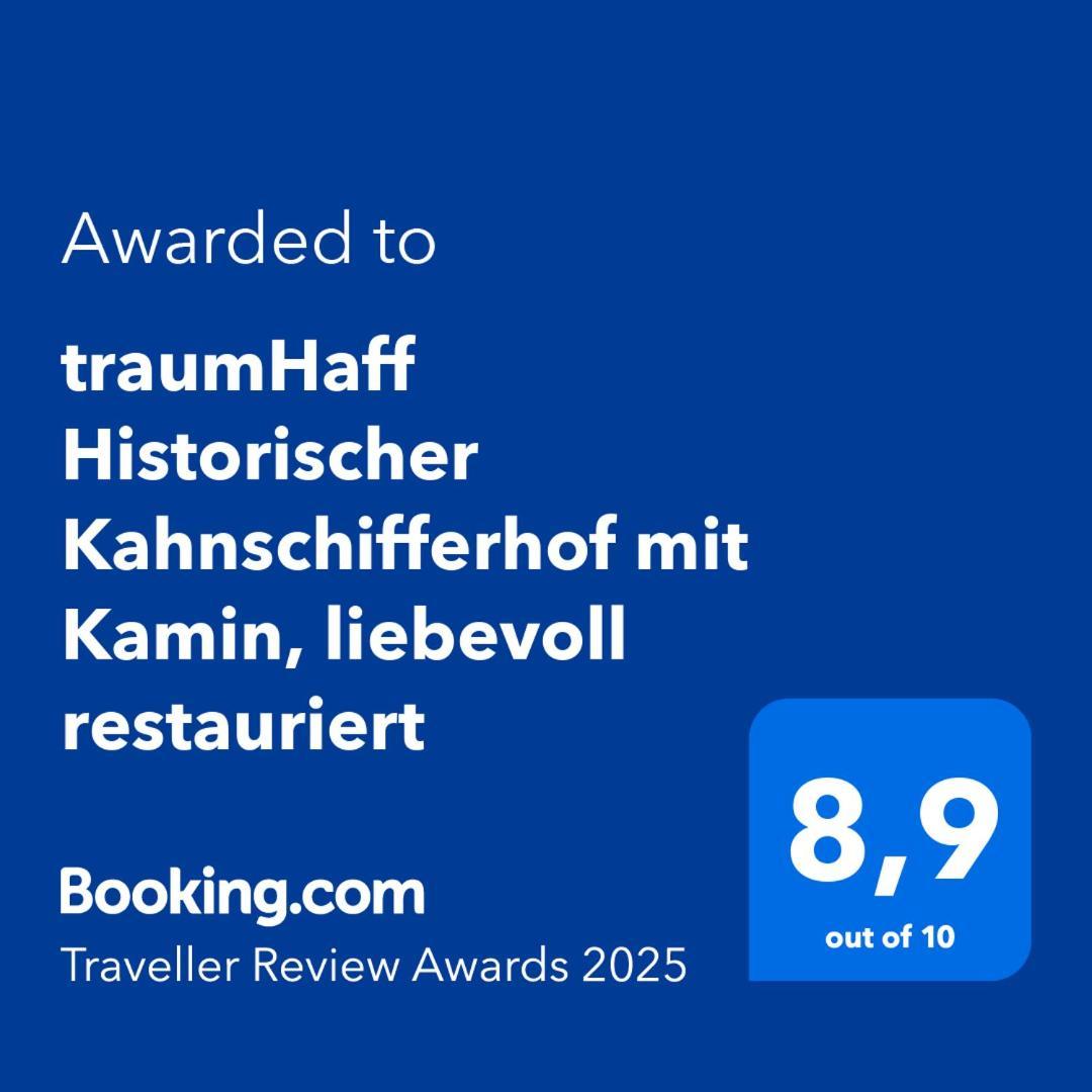 Traumhaff Historischer Kahnschifferhof Mit Kamin, Liebevoll Restauriert Vogelsang-Warsin Kültér fotó